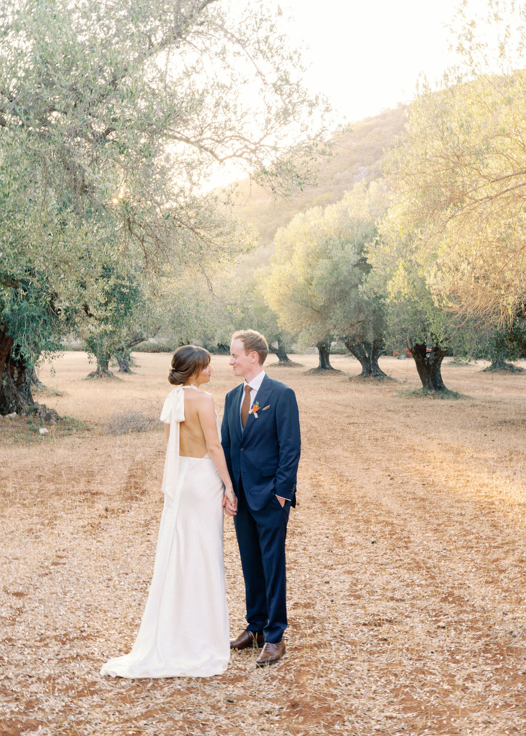 Olive Grove Wedding In Greece - Bride&Groom