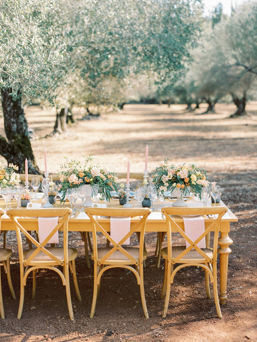 Olive Grove Wedding In Greece - Food Station