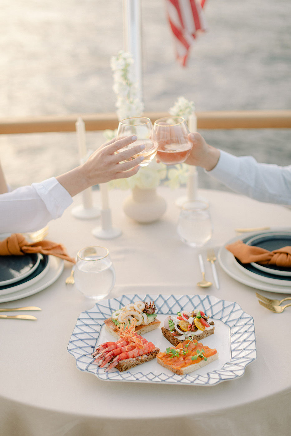 Romantic Dinner On A Yacht